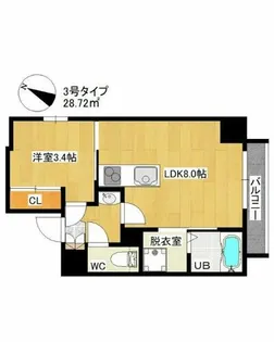 ADORE 六本松【5階】の間取り