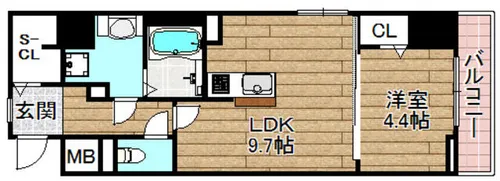 ファインステーツ上田辺【5階】の間取り