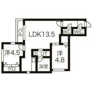 プレオン・ウエスト・ロカ【1階】の間取り