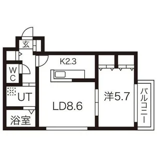 セルバテール琴似【4階】の間取り