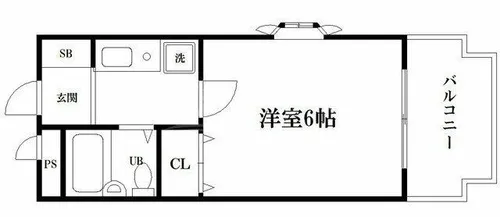 セレッソコート大阪城前【6階】の間取り