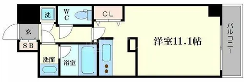 シティヒルズ安堂寺【4階】の間取り