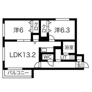 RainbowRoad南円山【2階】の間取り