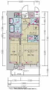プレリス北巽駅前ラバルス【8階】の間取り