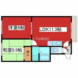 クレアール月寒A【3階】の間取り