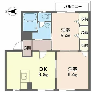 プレミール當麻【2階】の間取り