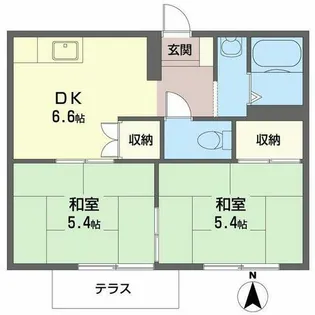 ドミール花園【0101号室】の間取り