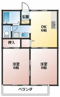 ヴァンベール外堀【205号室】の間取り