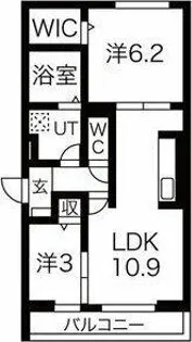 サニーコート平和【1階】の間取り