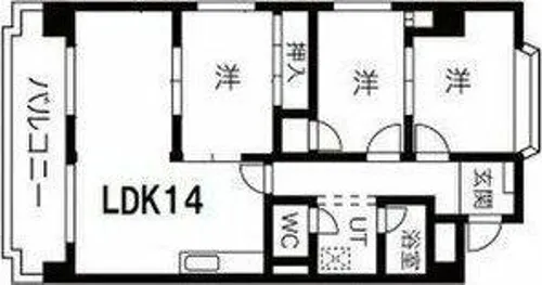 エステート鳴海【8階】の間取り