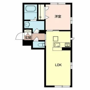 クレドゥボヌール【0101号室】の間取り