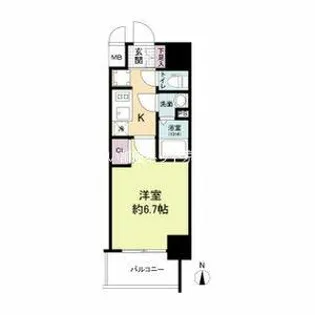 ArtizA淡路【14階】の間取り