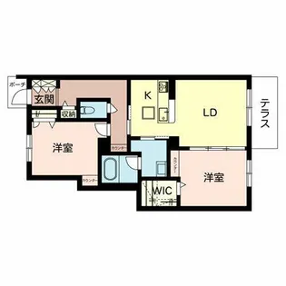 Maison West Well【0102号室】の間取り