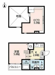 大阪府東大阪市花園本町2丁目【アパート】の間取り