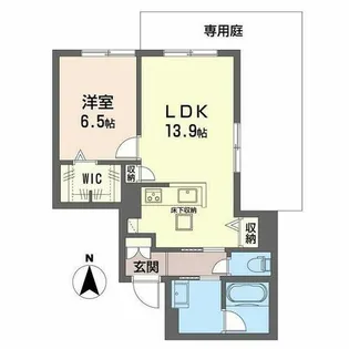 ディアメゾン南塚口【0101号室】の間取り