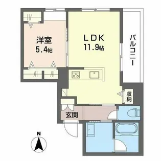 ディアメゾン南塚口【0301号室】の間取り