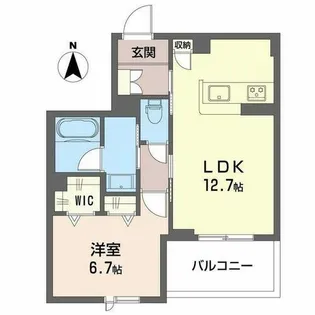 ディアメゾン南塚口【0202号室】の間取り