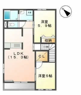 アクア ドルチェ ウーノ【2階】の間取り