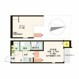 うたたねコート【2階】の間取り