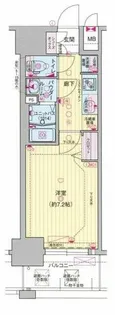 プレサンス大国町ラヴェニール【7階】の間取り