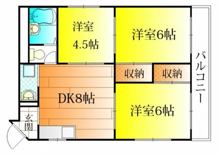 グリーンコーポラス若松【2階】の間取り