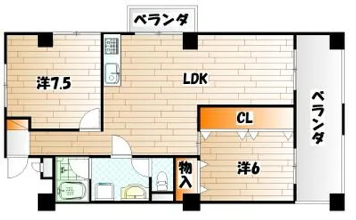 運海ビル【402号室】の間取り
