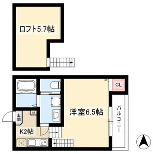 ハーモニーテラス長筬町Ⅳ【102号室】の間取り