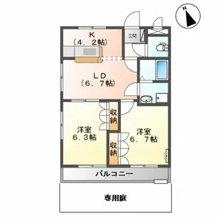 エスペランサ21Ⅱ【1階】の間取り