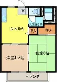 ハイツサンウェイ【1階】の間取り