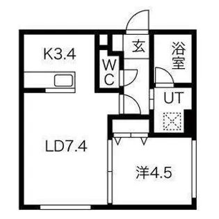 シティレジデンス啓明【1階】の間取り