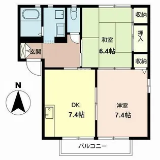 グランシード白水苑【0202号室】の間取り