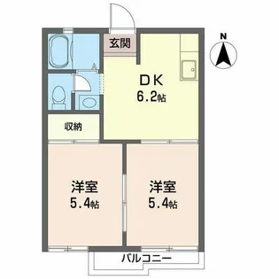 シャンブル蛍ヶ池【0203号室】の間取り