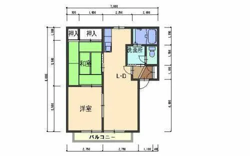エンコウジ A【0203号室】の間取り