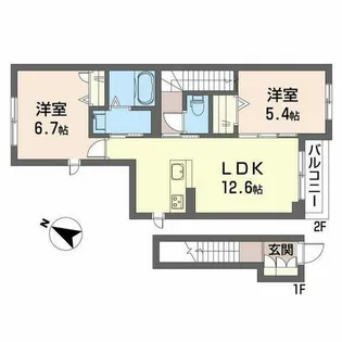 シャーメゾン正風【0201号室】の間取り