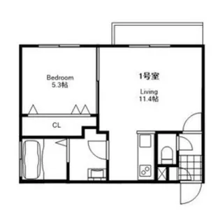 ローワン【2階】の間取り