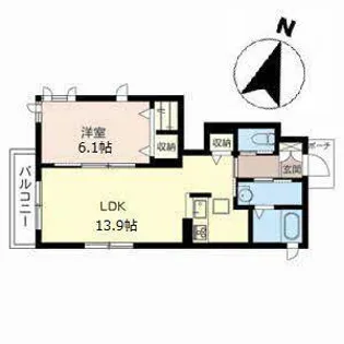 シャーメゾンリベルテ谷上【0101号室】の間取り