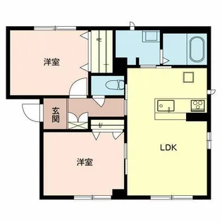 グラン リシェス ビス 大津京【0102号室】の間取り