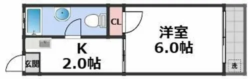 太平ハイツ【4階】の間取り