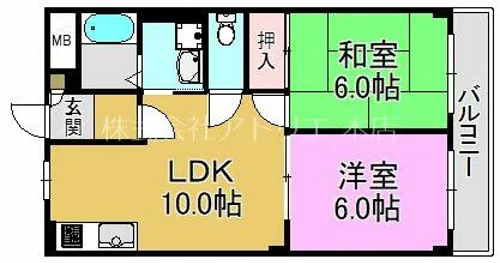 メゾンドユニ【2階】の間取り