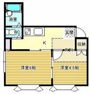リバティヒル富美ヶ丘【1階】の間取り