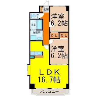 プリミエール松園【4階】の間取り