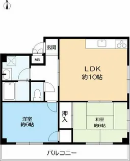 ラピーヌ甲東【2階】の間取り