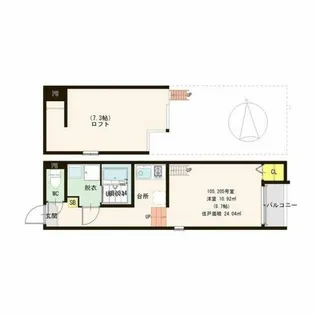 ハーモニーテラス大宅御供田町【1階】の間取り