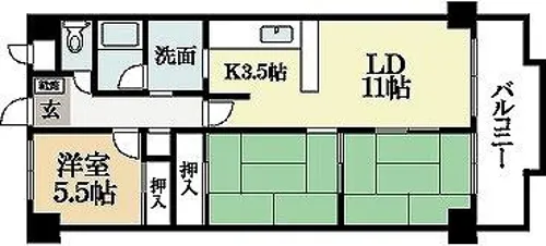 ラポート折坂【1階】の間取り