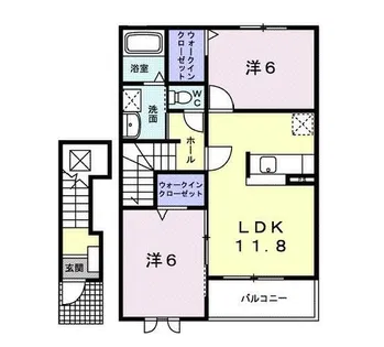 ルミエール 日野 Ⅰ【2階】の間取り