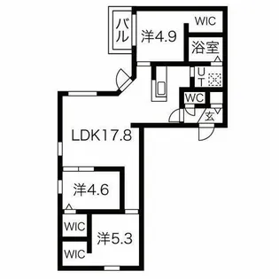 DOUBLEBERRY【2階】の間取り