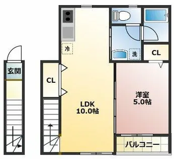 TJ初島 A棟【207号室】の間取り