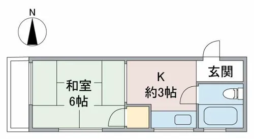 ムーニー若原【1階】の間取り