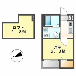 カーサフォルテ辻町【203号室】の間取り