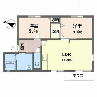 ベルドミール【A101号室】の間取り